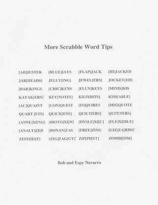 More Scrabble Word Tips