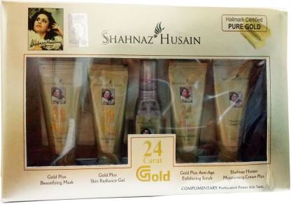 Shahnaz Husain HALLMARK CERTIFIED PURE GOLD SKIN RADIANCE FACIAL KIT 55 GM .
