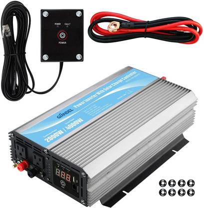 GIANDEL 2000Watt Power Inverter 12V DC to 110V 120V AC with 20A Solar Charge Controller and Remote Control and Dual AC Outlets & USB Port Pure Sine Wave Inverter