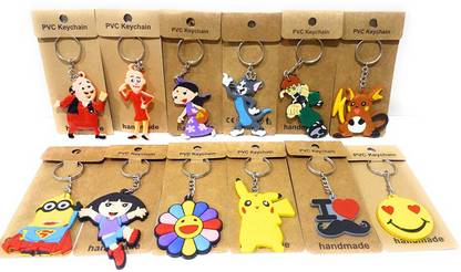Imstar Cartoon Character Keychains - Set Of 12) Key Chain