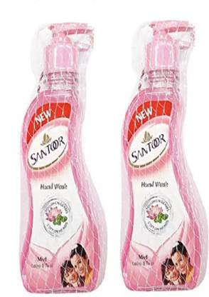 Santoor Mild Lotus & Tulsi Gently Soft Hands Hand wash combo 215+215 Hand Wash Pump Dispenser