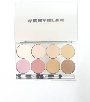 KRYOLAN Glamour Glow 8 -Color-Palette Professional Make Up Set-BRIDAL Highlighter