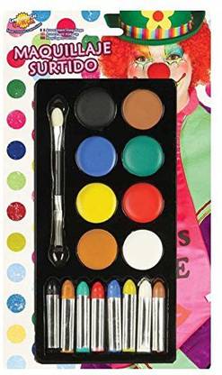 Fiestas Guirca Makeup Set 17 Parts Carnival Colorful Colors to Paint