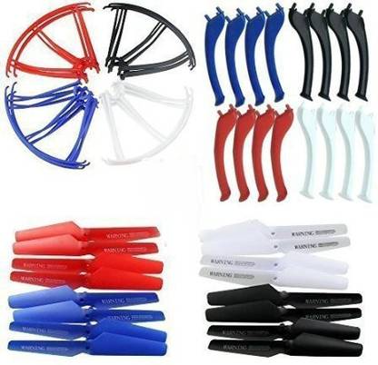 Kids Hobby Upgraded 4 Colors Syma X5Sc X5Sw Spare Parts Main Blade Propellers & Propeller Protectors Blades Frame Landing Skid Included