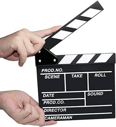 Veewon Wooden Director Action Sign Prop Film Movie Clapper Board Director'S Slateboard, 7. 8"X8"/20Cm X 21Cm