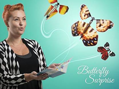 Generic Butterfly Surprise Magic Flying Butterfly. Wind Up Flutter Card. Prank Paper Butterflies