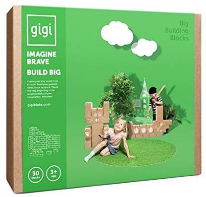 Generic GIGI Bloks Big Interlocking Cardboard Building Blocks (30 Blocks)