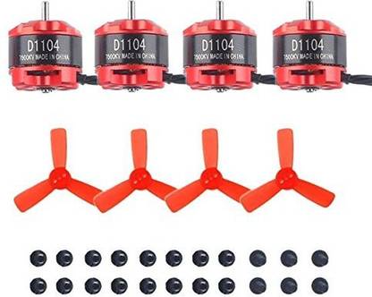 MakerStack 4Pcs D1104 7500Kv Brushless Motor and 1935 3-Blade Propellers for 60 70 80 90 Rc Multirotor