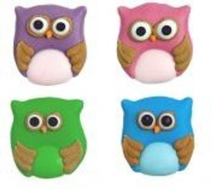 Doric Cakecraft Cute Sugar Owl Cake Toppers - 12 Pack
