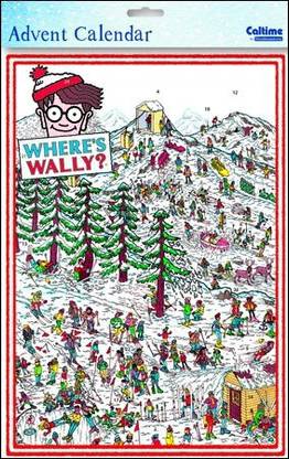 Woodmansterne Advent Calendar (Wdm0154) - Where's Wally Ski Slope Glitter Varnished