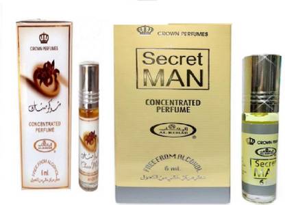 AL- REHAB Secret Man & Choco Musk pack of 2 Floral Attar