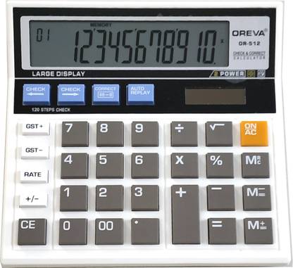 ओरेवा OR-512 Check & Correct GST Calculator ( IVORY ) बेसिक कैलकुलेटर