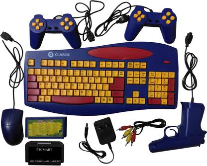 PTCMart 8 Bit Keyboard Tv Video Game With 48 In 1 Games Like Educational Games , Keyboard Typing na GB with English Editor