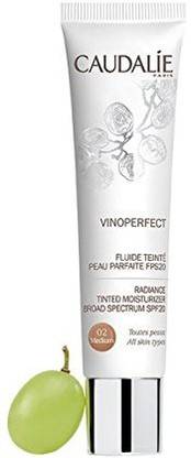Caudalie Vinoperfect Radiance Tinted Moisturizer Broad Spectrum Spf 20, #02 Medium, 1.3 Ounce