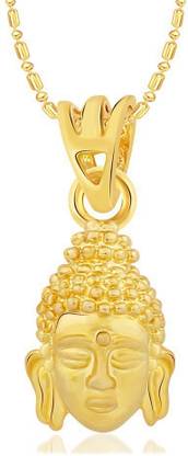 दिवास्त्री Gautam Buddha Gold-plated Cubic Zirconia अलॉय, पीतल पेंडेंट