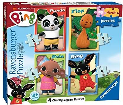 RAVENSBURGER 6869 My First Puzzle Bing Bunny Jigsaw Puzzles - 2, 3, 4 And 5 Pieces
