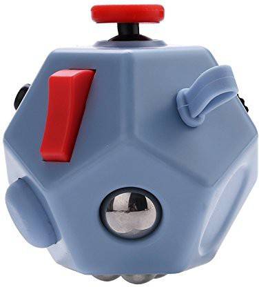Generic Maner Fidget Cube 2 Toy Upgraded 12 Sides Hand Dodecahedron Toys Every Day Carry Fidgets Devices Help To Relieve Stress And Anxiety Grey