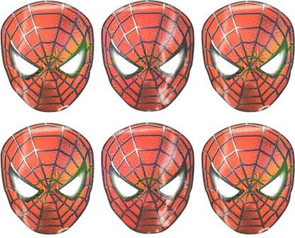 FUNCART Spiderman Paper Face Mask, (6pcs/pack) Party Mask