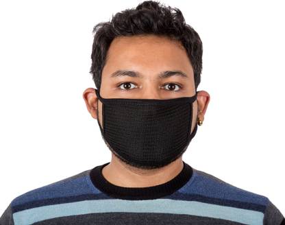 Autofy Black Net Print Anti Pollution and Anti Dust Disposable Particulate