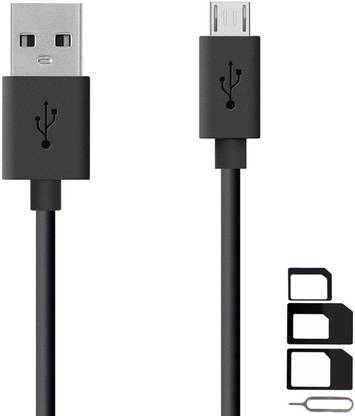 UrCart Cable Accessory Combo for Sony Xperia C4 Dual, Sony Xperia Z2, Sony Xperia XA Ultra, Sony Xperia C5 Ultra Dual, Sony Xperia Z3, Sony Xperia Z5 Premium Dual, Sony Xperia Z5, Sony Xperia Xperia C, Sony Xperia Z3 plus, Sony Xperia C3 Dual SIM Dual, Sony Xperia Z5 Premium, Sony Xperia ZR, Sony Xperia M Dual High Speed Micro USB Charging Data Sync Cable 1 Meter With SIM Adapter