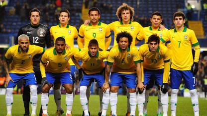Soccer Team of Brazil Poster Paper Print