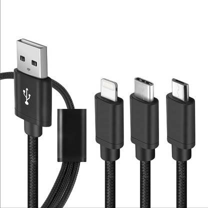 Varni Micro USB Cable 1 m 3-in-1 Multi pin Usb Charging Cable