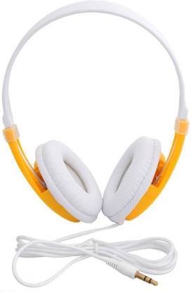 De-TechInn High Quality Super Base o,range & On-lite Wired Headphone Wired without Mic