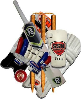 Grace PC SPORTS COMBO A[LEGUARD,1SG BALL,3 WICKET, PC KW BAT, GLOVES, THPAD} Cricket Kit