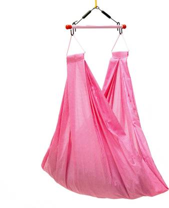 Furncoms 1031PA Hanging Baby Cradle Foldable Hammock Jhula Thuni Thottil, Pink
