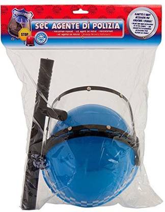 Globo Toys 37100 "W'Toy" Police Playset with Helmet/Accessory in Pvc Bag