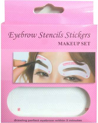 AuraSkin 24Pcs Eyebrow Card Eyebrow Shaping Stencil Sticker Grooming Kit Reusable Makeup Shaper Beauty Tool Eyebrow Sticker For Perfect Eyebrow Eyebrow Stencil