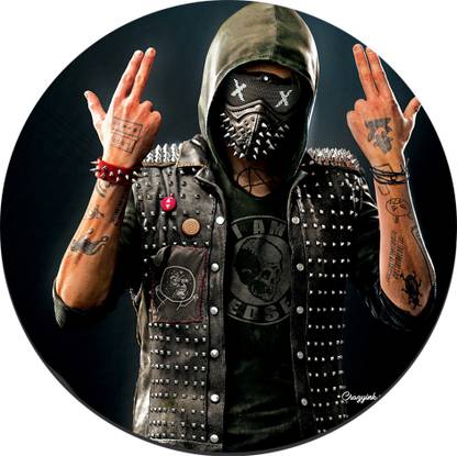 CRAZYINK MPADROUND-Yo Cool Non Slip Base Dual Sided Mousepad