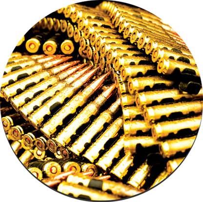CRAZYINK MPADROUND-Bullets Non Slip Base Mousepad