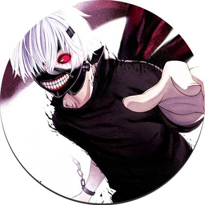 CRAZYINK MPADROUND-Anime Devil Boy Smiling Non Slip Base Mousepad