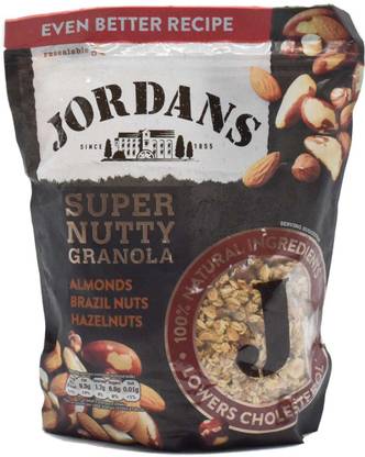 Jordans Super Nutty Granola, Almonds Brazil Nuts Hazlenuts - 550g Sachet