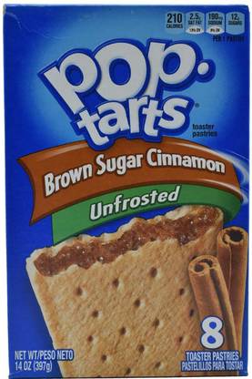 Pop Tarts Toaster Pastries, Brown Sugar Cinnamon Unfrosted, 8 pack - 397g Box