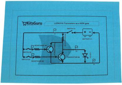 KitsGuru Transistor as a NOR gate Educational Electronic Hobby Kit