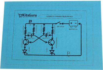 KitsGuru Astable multivibrator using Transistor Educational Electronic Hobby Kit