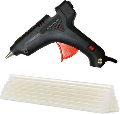 Gunk 80 watt supe glue control switch indicator & 10 glue sticks High Temperature Corded Glue Gun