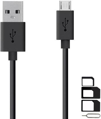 ShopsNice Cable Accessory Combo for Xiaomi Mi Redmi Models, Xiaomi Mi Redmi Note 4, Note 3, Note 2, Redmi 4, 4A, Mi 4, Mi 4i, Redmi Note, Note 4G, Redmi 2, 2S, 2 Prime, 2S Prime, Mi3, Redmi 3S, 3S Prime High Speed Micro USB Charging Data Sync Cable 1 Meter With SIM Adapter