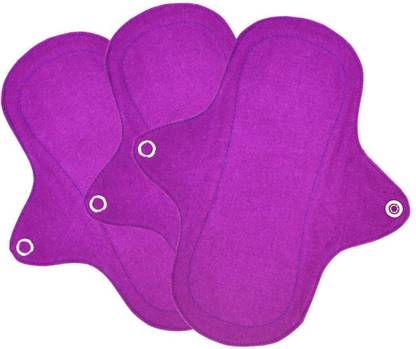 Eco Femme Vibrant Range - Panty Liner Without Leak Proof Layer - Reusable Sanitary Pads/Cloth Menstruation Pads/Washable Cloth Pads - Pack of 3 Pantyliner