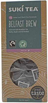Suki Tea Belfast Brew, Black Tea, 15 Tea Pyramids - 45g Black Tea Box