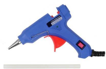 FADMAN BLUE MINI 20W 20 WATT (ON OFF SWITCH & INDICATOR) HOT MELT GUN WITH ONLY 1 GLUE STICK Standard Temperature Corded Glue Gun