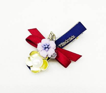 Fairytale fancy alligator clips with flower and bow beautiful design.party wear Hair Pin