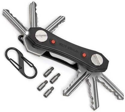 Hojo Key Ninja Organize Up To 30 Keys, Dual LED Lights, Built In Bottle Opener - Ultimate Key Organizer Key Chain