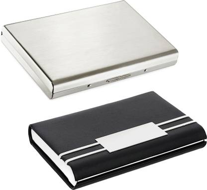 Flipkart SmartBuy Combo of 1 Silver Plain ATM Special Edition & 1 Unique Trendy ATM / ID / DEBIT / CREDIT / VISITNG 10 Card Holder