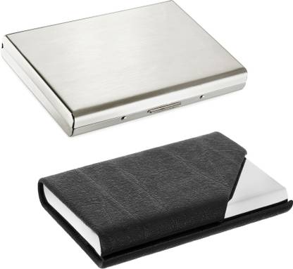 Flipkart SmartBuy Combo of 1 Silver Plain ATM Special Edition & 1 Business Unique ATM / ID / DEBIT / CREDIT / VISITNG 10 Card Holder