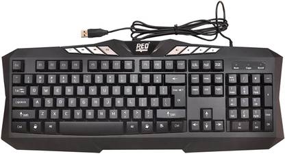 REO Multimedia Keyboard Wired USB Standard Multi-device Keyboard Compatible with Desktop, Laptop, Mac