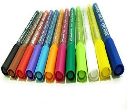 BRuSTRO Acrylic (DIY) Marker Set of 12 - Basic