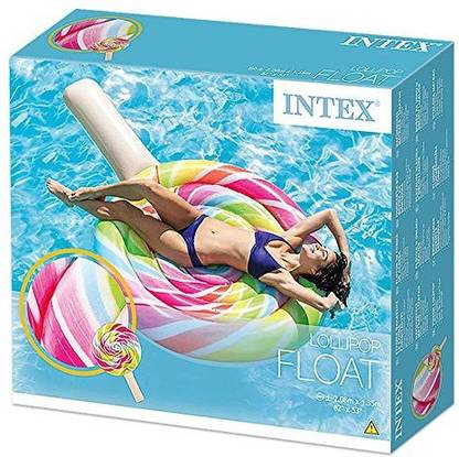 Kandy Toys Inflatable Lollipop Pool Float Air Mattress Summer Beach Lounger Toy 82" X 53"